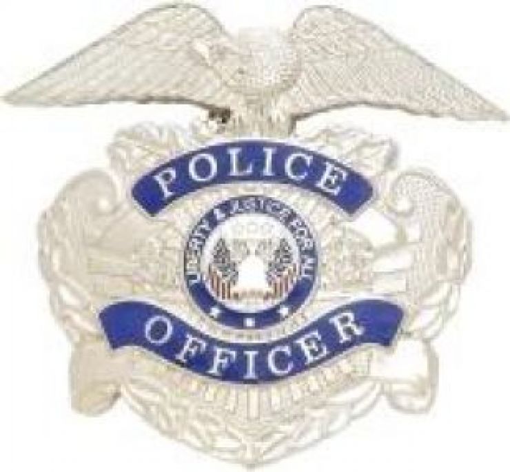 Generic "POLICE OFFICER" Metal Hat Badge